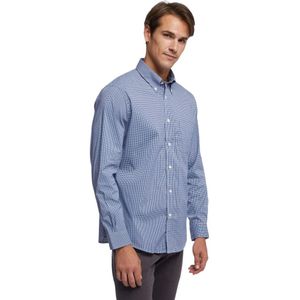 Brooks Brothers, Overhemden, Heren, Blauw, M, Katoen, Regent Regular-Fit Sport Shirt, Brooks Stretch Performance Series