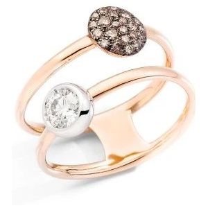 Pomellato, Accessoires, Dames, Geel, 54 MM, Sabbia Diamanten Roségouden Ring