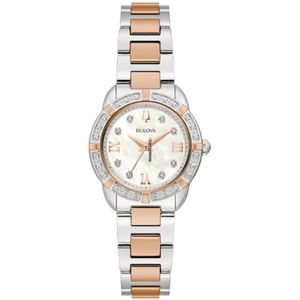 Bulova, IJK Bulova - Donna - 98R291 - Bulova Classic Lady Diamonds - 98R291 Grijs, Dames, Maat:ONE Size