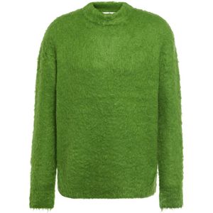 Acne Studios, Truien, Heren, Groen, S, Groene Fluffy Mohair Trui