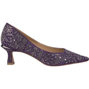 Alma EN Pena, Leren pumps met puntige neus Paars, Dames, Maat:39 EU