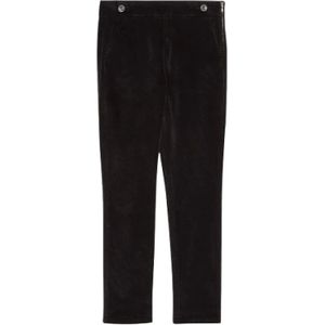 Liu Jo, Broeken, Dames, Zwart, W26, Katoen, Zwarte Katoenen Velvet Gingerly Broek