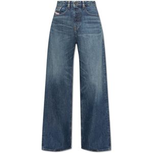 Diesel, Wijde jeans 1996 D-Sire L.30 Blauw, Dames, Maat:W25 L32