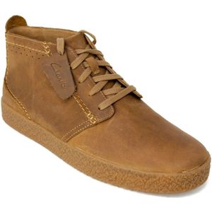 Clarks, Schoenen, Heren, Beige, 42 EU, Leer, Leren Veterschoenen voor Mannen