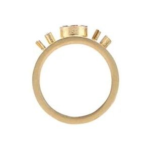Maison Margiela, Elegante Gouden 925 Zilveren Ring Geel, Heren, Maat:M