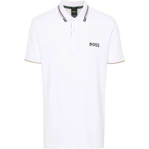 Hugo Boss, Polo Sweater van Katoenmix Wit, Heren, Maat:XS