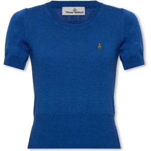 Vivienne Westwood, Truien, Dames, Blauw, S, Katoen, ‘Bea’ top