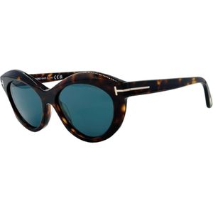 Tom Ford, Ovale Trendy Zonnebril Tf 1111 Bruin, Dames, Maat:ONE Size