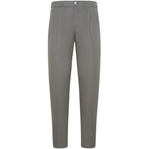 Kiton, Broeken, Heren, Groen, M, Groene Lyocell Jogger-Stijl Broek