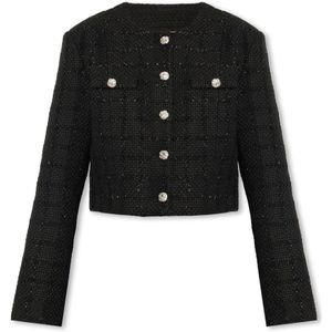 Gestuz, Jassen, Dames, Zwart, S, Tweed, ‘Yousefine GZ’ tweed blazer