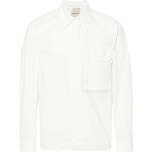Ten C, Witte Garment Dyed Trui met Klassieke Kraag Wit, Heren, Maat:M