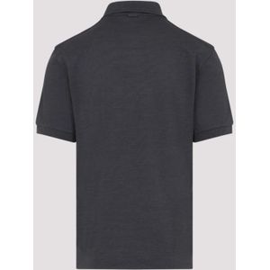 Ermenegildo Zegna, Tops, Heren, Grijs, 2Xl, Katoen, Donkergrijze Polo Shirt