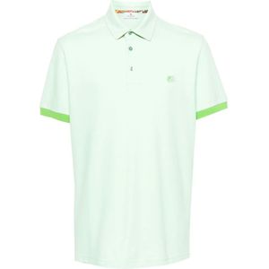 Etro, Tops, Heren, Groen, L, Groene Paisley Print Polo Shirt