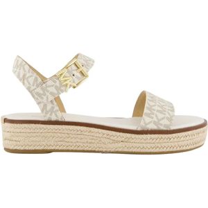 Michael Kors, Dames Richie Espadrille Sandaal Wit Beige, Dames, Maat:41 EU