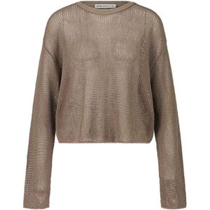 Drykorn, Truien, Dames, Bruin, M, Zomer Cropped Pullover Imeny