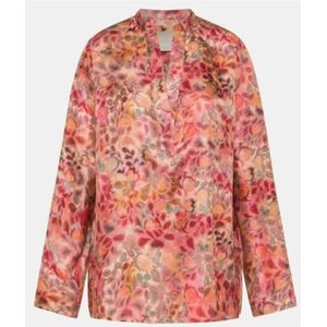 Momoni, Blouses & Shirts, Dames, Rood, S, Zijden Bedrukte Blouse