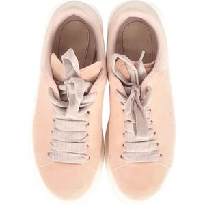 Alexander McQueen Pre-owned, Pre-owned, Dames, Roze, 37 EU, Suède, Pre-owned Suede sneakers