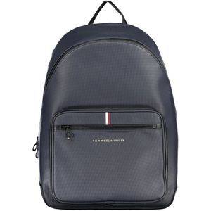 Tommy Hilfiger, Tassen, Heren, Blauw, ONE Size, Blauwe Rugzak met Laptopvak