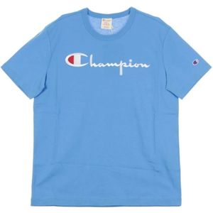 Champion, Tops, Heren, Blauw, L, T-shirts
