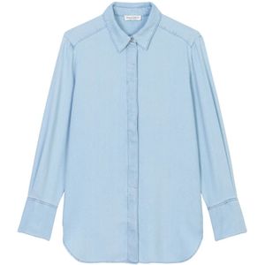 Marc O'Polo, Blouses & Shirts, Dames, Blauw, S, Denim, Lange blouse normaal
