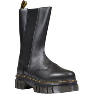 Dr. Martens, Schoenen, Dames, Zwart, 40 EU, Leer, Zwarte Leren Schoenen met Rubberen Zool