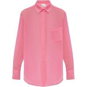 Forte Forte, Blouses & Shirts, Dames, Roze, XS, Katoen, Shirt met zak