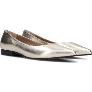 Notre-v, Schoenen, Dames, Geel, 37 EU, Leer, Gouden Loafers Stijlvol Model