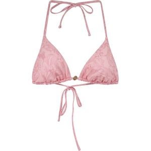 Versace, Bikini Top met Barok Print Roze, Dames, Maat:M