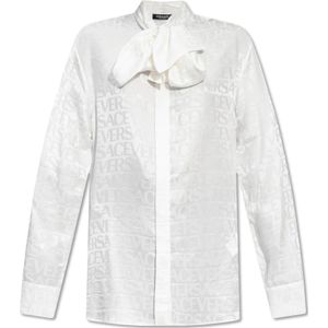 Versace, Blouses & Shirts, Dames, Wit, S, Shirt met logo