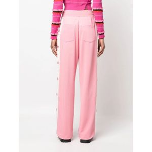 Kenzo, Broeken, Dames, Roze, S, Polyester, Bloem 2.0 Broek