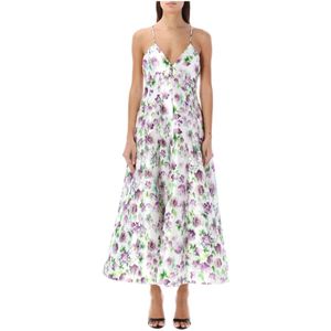 Philosophy di Lorenzo Serafini, Kleedjes, Dames, Veelkleurig, S, Polyester, Viola Print Radzmir Jurk