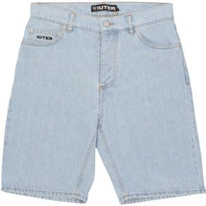 Iuter, Korte broeken, Heren, Blauw, W28, Denim, Reguliere Denim Shorts Lichtblauw