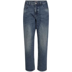 MOS Mosh, Jeans, Dames, Blauw, W24, Katoen, Blauwe Boyfriend Jeans