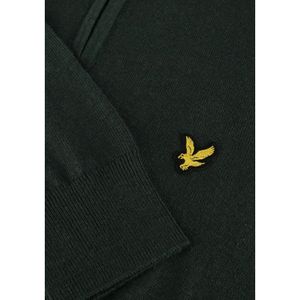 Lyle & Scott, Truien, Heren, Groen, M, Katoen, Groene Katoen Merino Quarter Zip Jumper