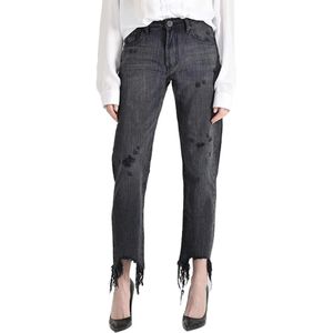 One Teaspoon, Hoge Taille Zwarte Denim Jeans Grijs, Dames, Maat:W26