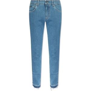 Dolce & Gabbana, Jeans, Heren, Blauw, XL, Slim-fit jeans