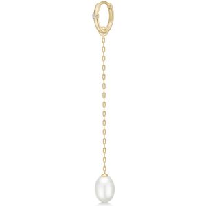 Julie Sandlau, Elegant Diamanten en Parel Sieradenset Geel, Dames, Maat:ONE Size