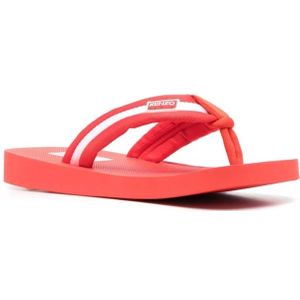 Kenzo, Schoenen, Heren, Rood, 41 EU, Rode zomersandalen met 2,5 cm hak