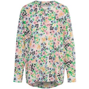 Part Two, Blouses & Shirts, Dames, Veelkleurig, L, Katoen, Groene Multi Bloemenprint Blouse