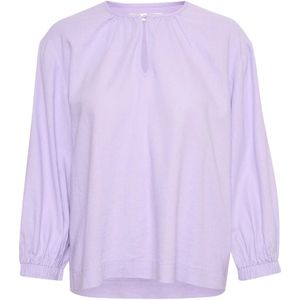 InWear, Blouses & Shirts, Dames, Paars, 3Xl, Linnen, Lavendel 3/4 Mouw Blouse