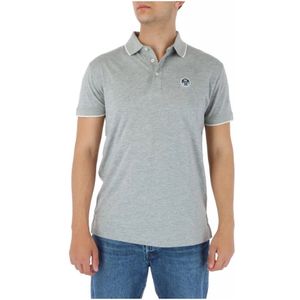 North Sails, Grijze korte mouw polo - Lente/Zomer Grijs, Heren, Maat:2XL