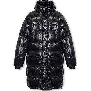 Adidas Originals, Gewatteerde jas met capuchon Zwart, Heren, Maat:L