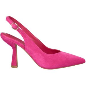 Alma EN Pena, Schoenen, Dames, Roze, 37 EU, Leer, Leren hoge hak met gespsluiting