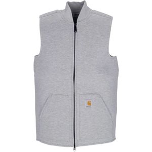 Carhartt Wip, Jassen, Heren, Grijs, M, Katoen, Grijze Heren Mouwloze Vest