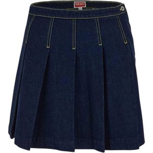 Kenzo, Rokken, Dames, Blauw, W28, Denim, Denim Rok