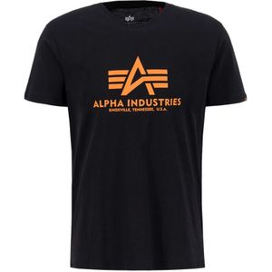 Alpha Industries, Tops, Heren, Zwart, 3Xl, Katoen, Heren Lifestyle T-shirt