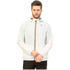 K-Way, Witte Claude Korte Jas Waterdichte Windbreaker Wit, Heren, Maat:S