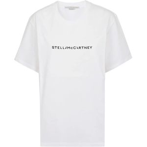 Stella McCartney, Tops, Dames, Wit, M, Iconische Print van Stella Mc Cartney