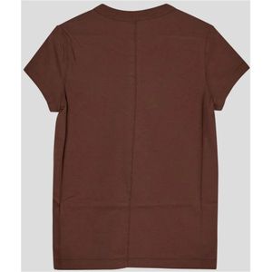 Rick Owens, Tops, Dames, Bruin, M, Katoen, Bruine Geknipte Katoenen T-shirt