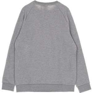 Adidas, Sweatshirts & Hoodies, Heren, Grijs, L, Katoen, Lichtgewicht Crewneck Sweatshirt Loungewear Essentials